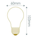 Girard sudron standard a60 led filament 8w e27 2700k 806lm dim. cl.