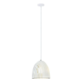 Suspension e27 max.60w abat-jour blanc extérieur / intérieur cable pvc l.150cm blanc