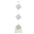 Suspension e27 max.60w abat-jour blanc extérieur / intérieur cable pvc l.150cm blanc