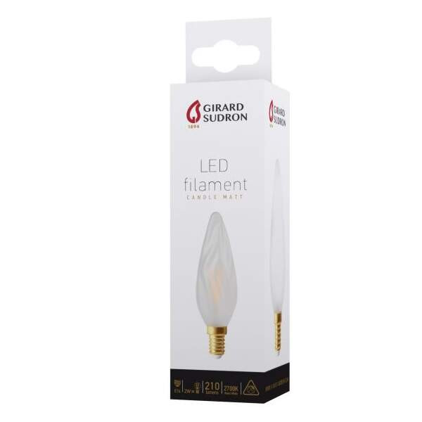 Girard sudron candle gs8 led filament 2w e14 2700k 210lm mat.