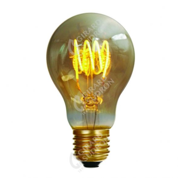 Girard sudron standard a60 filament led 4 loops 5w e27 250lm ambre
