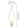 Girard sudron ecowatts -ampoule filament flamme cv led 5w e14 2700k blister