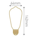 Girard sudron edison 4w dimmable e27 ambrée eco wat