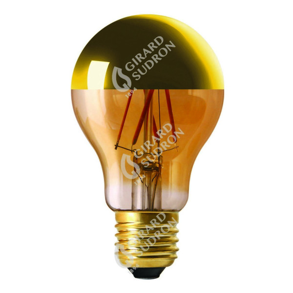 Girard sudron standard a60 filament led "calotte dorée" 6w e27 2700k 750lm dim.