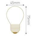 Girard sudron sphérique g45 filament led "calotte dorée" 4w e27 2700k 350lm dim.