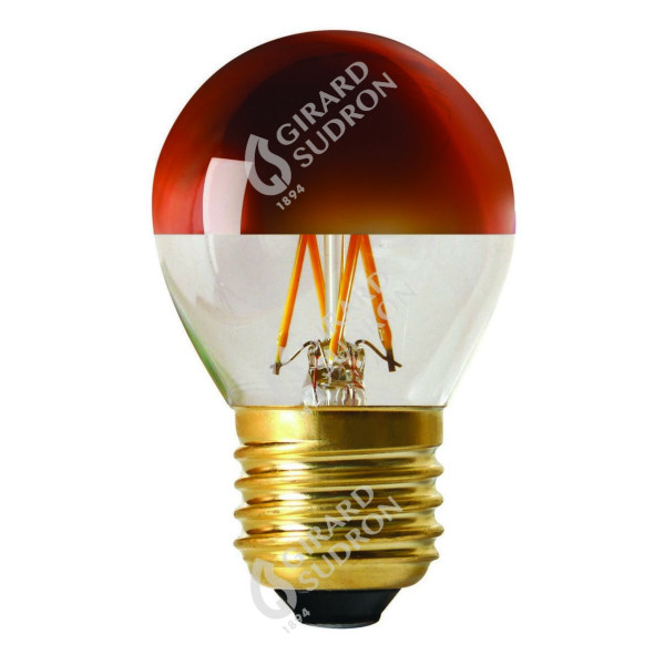 Girard sudron sphérique g45 filament led "calotte bronze" 4w e27 2700k 350lm dim.