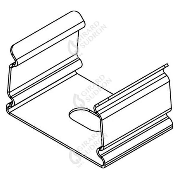 Girard sudron patte de fixation pour profile alu 17x15.5