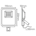 Girard sudron isonoe - ecowatts - projecteur led ip 65 143x48x182 20w 3000k 1600lm 120° noir