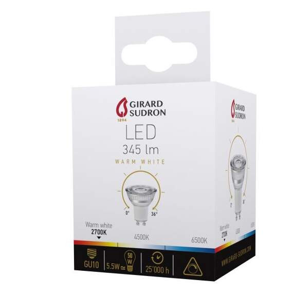 Girard sudron nouveau spot gu10 nacré 5w 36° - effet dichroique - dimmable
