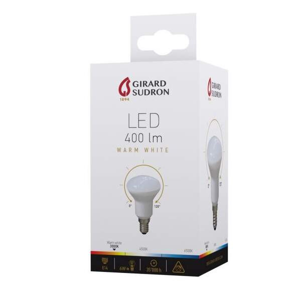 Girard sudron spot r50 led 6w e14 3000k 400lm 120°