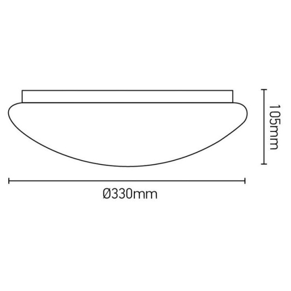 Girard sudron dome - plafonnier led Ø350x115 18w 3000k 1400lm 120° blanc