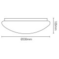 Girard sudron dome - plafonnier led Ø350x115 18w 3000k 1400lm 120° blanc