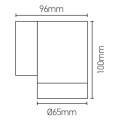 Girard sudron capella - applique murale vers le bas Ø65x100 gu10 11w max. noir