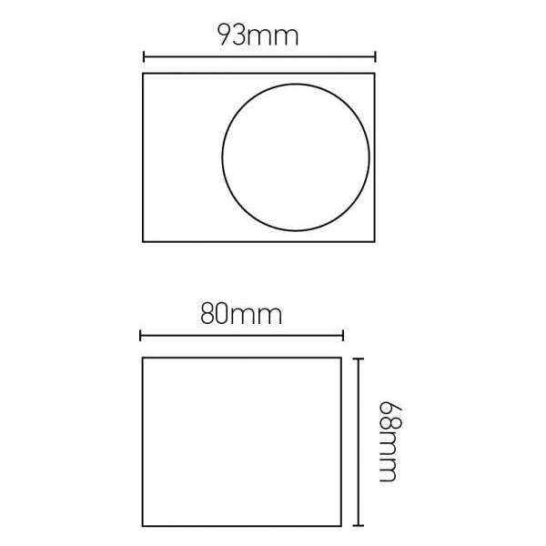 Girard sudron carrol - applique murale vers le bas 93x68x80 gu10 11w max. gris foncé
