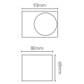 Girard sudron carrol - applique murale vers le bas 93x68x80 gu10 11w max. gris foncé