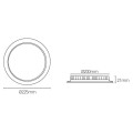 Girard sudron kili - ecowatts - luminaire encastré led Ø225x25 enc.Ø207 18w 3000k 1260lm 110° blanc
