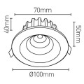 Girard sudron alhena - ecowatts - spot encastré led Ø90x50 enc.Ø70 9w 4000k 700lm 36° blanc