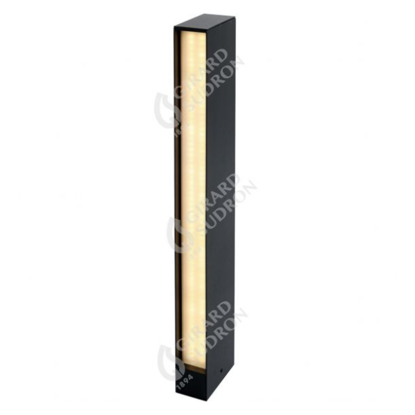 Girard sudron rise - poteau lumineux led ip65 50x100x600 24w 4000k 1320lm 135° noir