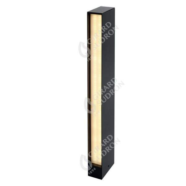 Girard sudron rise - poteau lumineux led ip65 50x100x600 24w 4000k 1320lm 135° noir