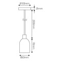 Girard sudron monture metal cuivre douille lisse e40 cable 2m