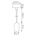 Girard sudron suspension béton gris + 2m câble noir