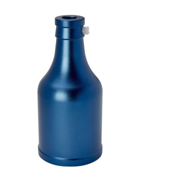 Girard sudron douille bouteille e27 acier bleu électrique métallisé