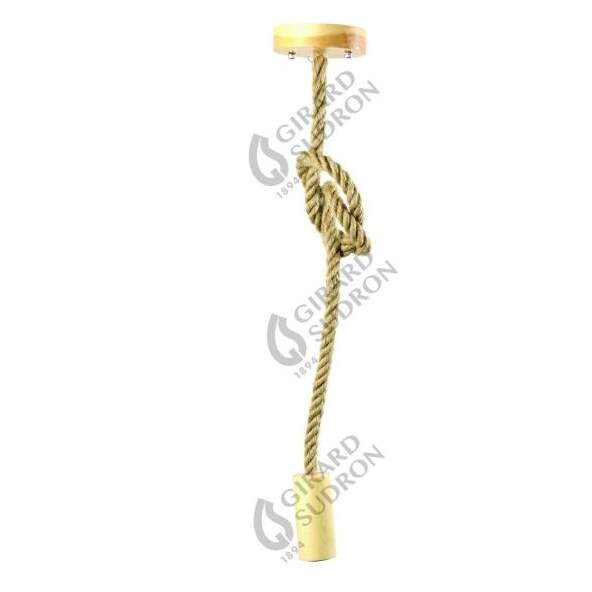 Suspension hemp rope + wood  e27