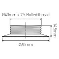 Girard sudron bague d.60 pour douille e27 acier laiton
