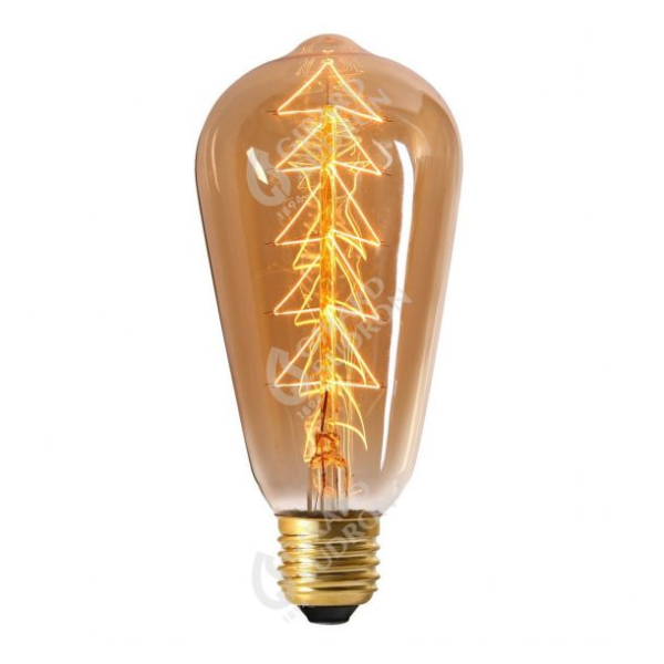Girard sudron edison filament métallique "sapin" 24w e27 2000k ambre