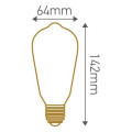 Girard sudron edison filament métallique "sapin" 24w e27 2000k ambre