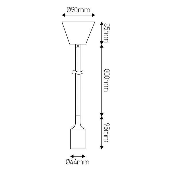 Girard sudron monture e27 silicone noir cable 60cm