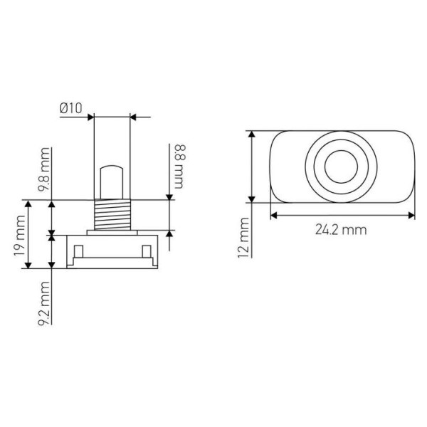 Girard sudron inter blanc a poussoir col 8.8mm