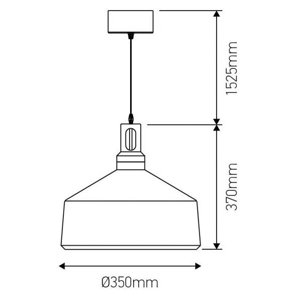 Suspension e27 max.60w abat-jour alu noir mat et bois clair extérieur / blanc intérieur cable pvc l.150cm noir