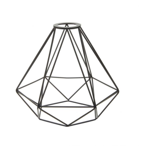 Girard sudron abat-jour cage métal h.21cm noir