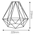 Girard sudron abat-jour cage métal h.21cm cuivre