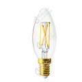Girard sudron flamme lisse c35 filament led 5w e14 2700k 520lm dim. cl.