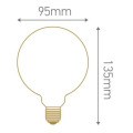 Girard sudron globe g95 filament led 4w e27 2100k 260lm dim. smoky ra>90