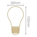 Girard sudron standard a60 led filament "calotte argentée" 6w e27 2700k 750lm dim.