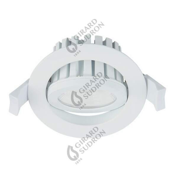 Girard sudron cavell - spot encastré inclinable led ip 65 Ø86 x 75 enc.Ø75 10w 4000k 900lm 45° blanc