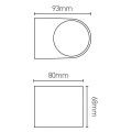 Girard sudron capella - applique murale vers le bas 68x93x80 gu10 11w max. noir