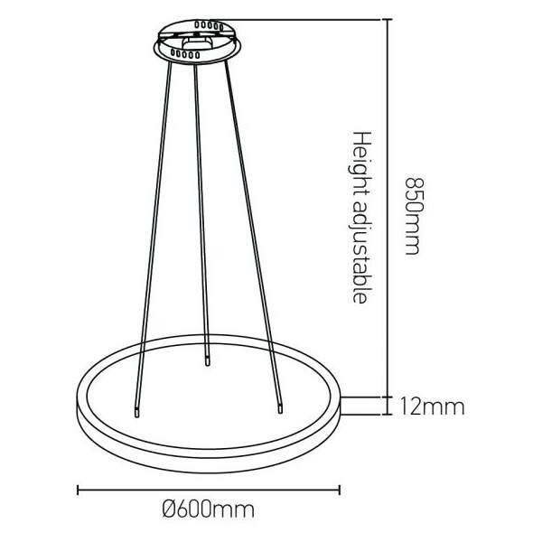 Upsilon  dalle led  45w 3000k 3700lm ip40 80° ugr <19