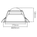 Girard sudron ymir - spot encastré led Ø205x120 enc.Ø180 15w 4000k 1100lm 80° blanc