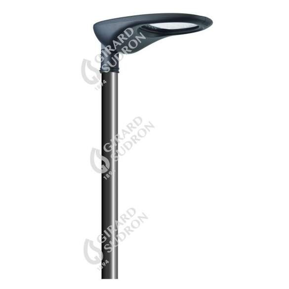 Girard sudron aurora - eclairage public led ip66 606x300x130 38w 3000k 3650lm 45-135° gris foncé