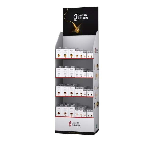 Girard sudron display led calotte argent, cuivre et or