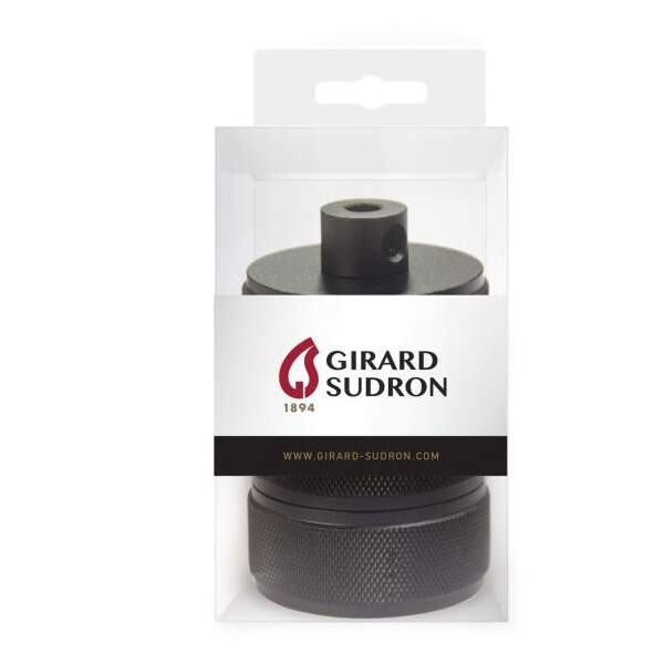 Girard sudron douille micro filetée e27 acier noir métallisé