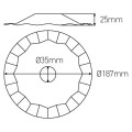 Girard sudron abat-jour métallique noir Ø 187 mm avec anneau de fixation en caoutchouc 