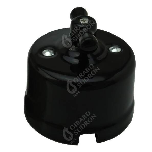 Retroindus switch porcelain surface mounted black