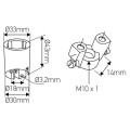 Girard sudron douille e14 porcelaine av.etrier visse