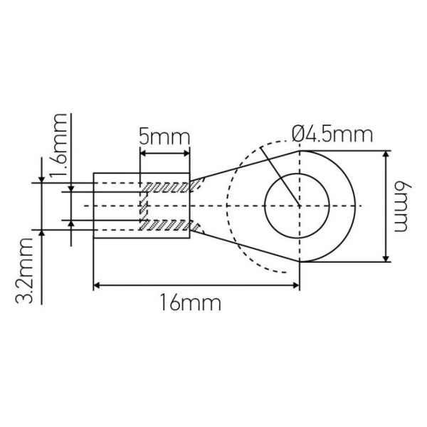 Girard sudron cosse a oeillet pvc r.d.1.6 d.int.co.4.3