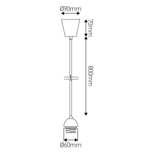 Girard sudron monture e27 noir cabl text.noir&blanc 80